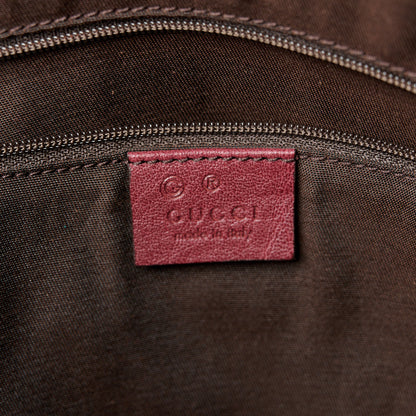 Gucci Guccissima Tender Bamboo Bar Tote Burgundy 6 of 10