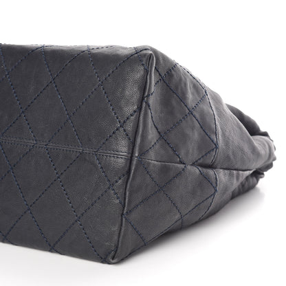Chanel Calfskin Baby Coco Cabas Navy Blue 6 of 14