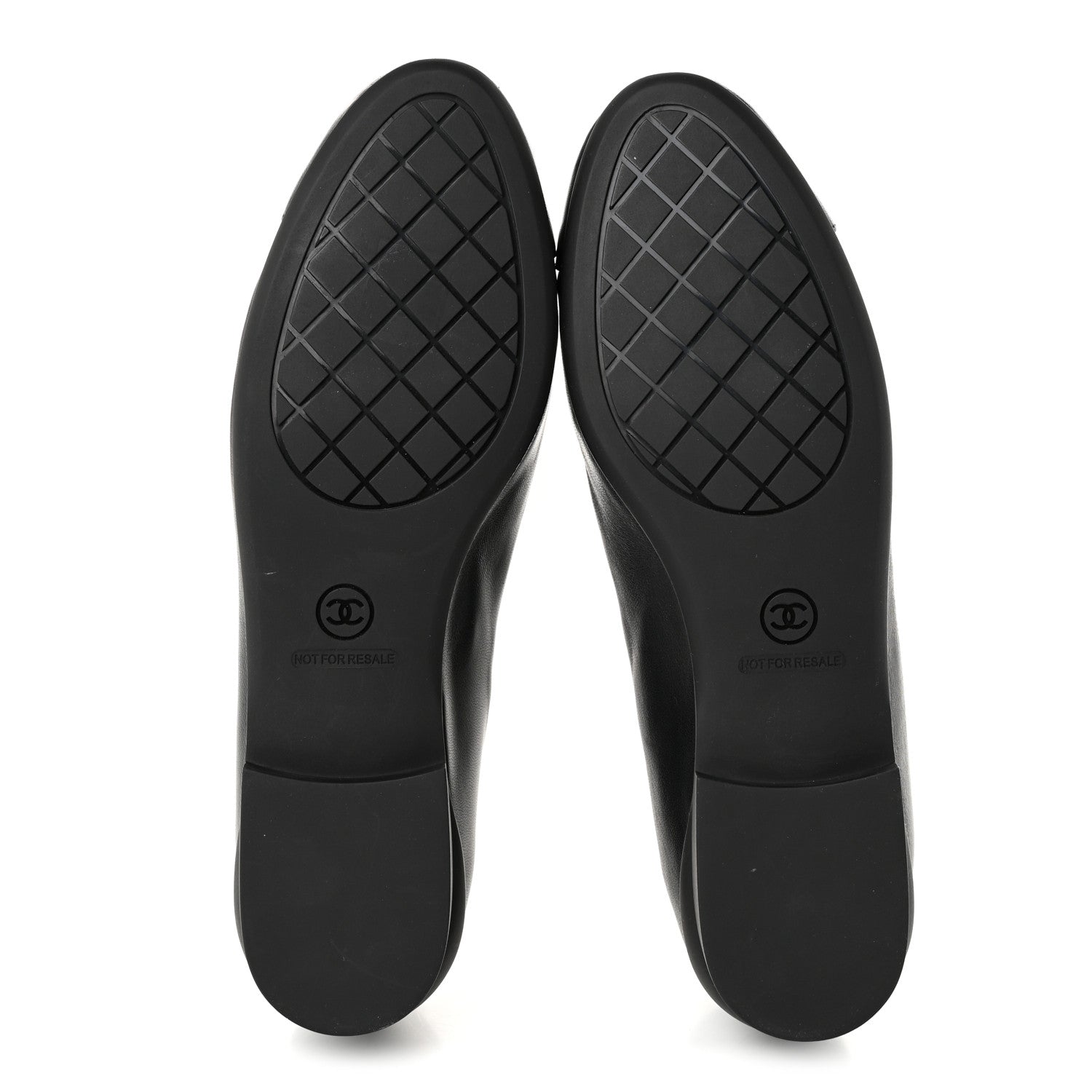 Chanel Lambskin Cap Toe CC Uniform Ballerina Flats 38.5 Black 6 of 9