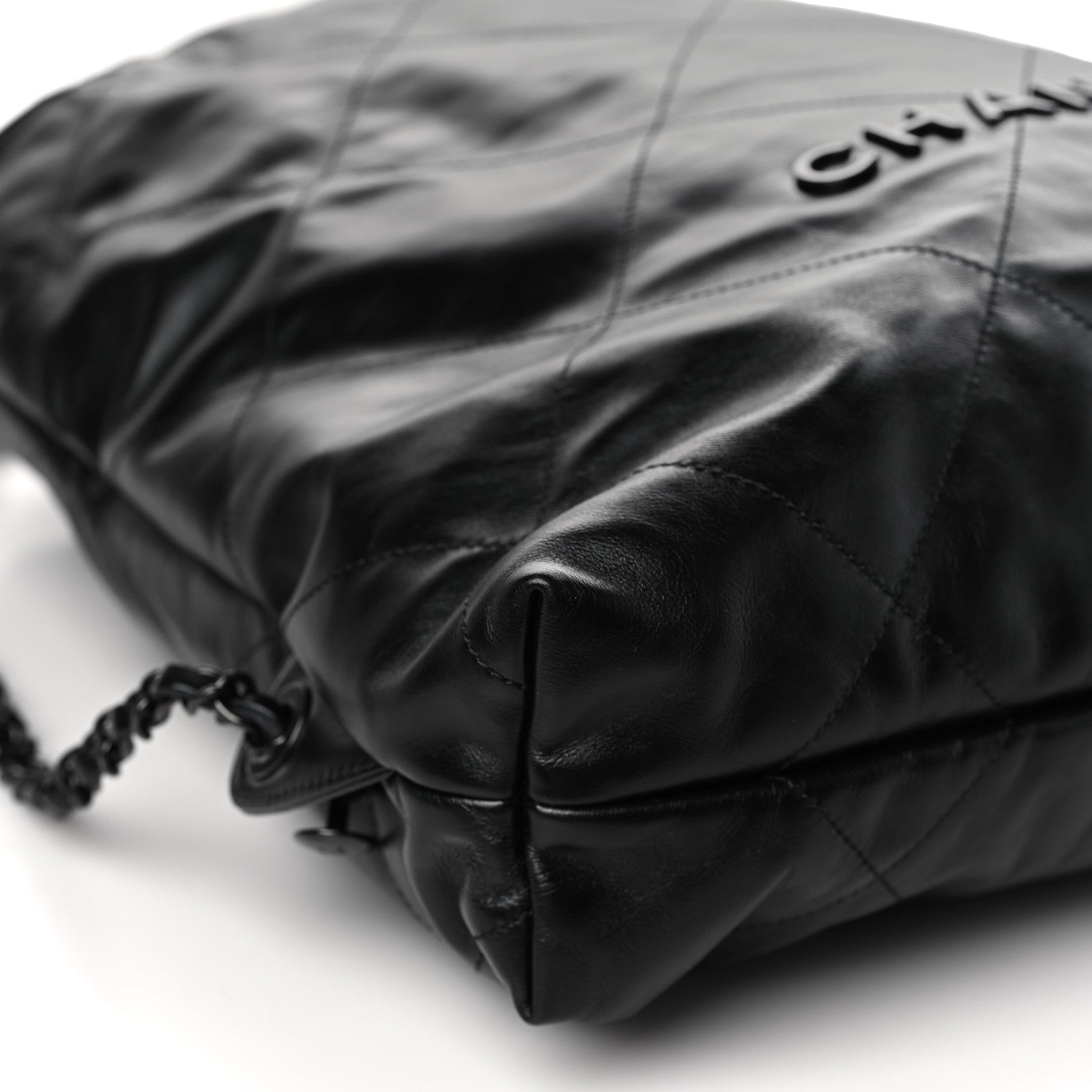 Chanel Shiny Calfskin Quilted Chanel 22 Backpack So Black 8 of 9