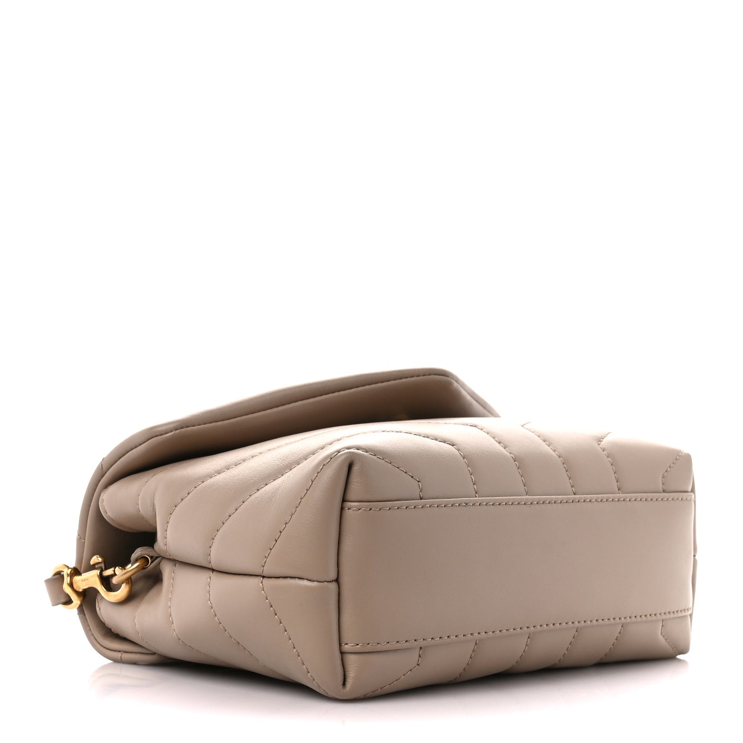 Calfskin Y Quilted Monogram Toy Loulou Crossbody Bag Dark Beige
