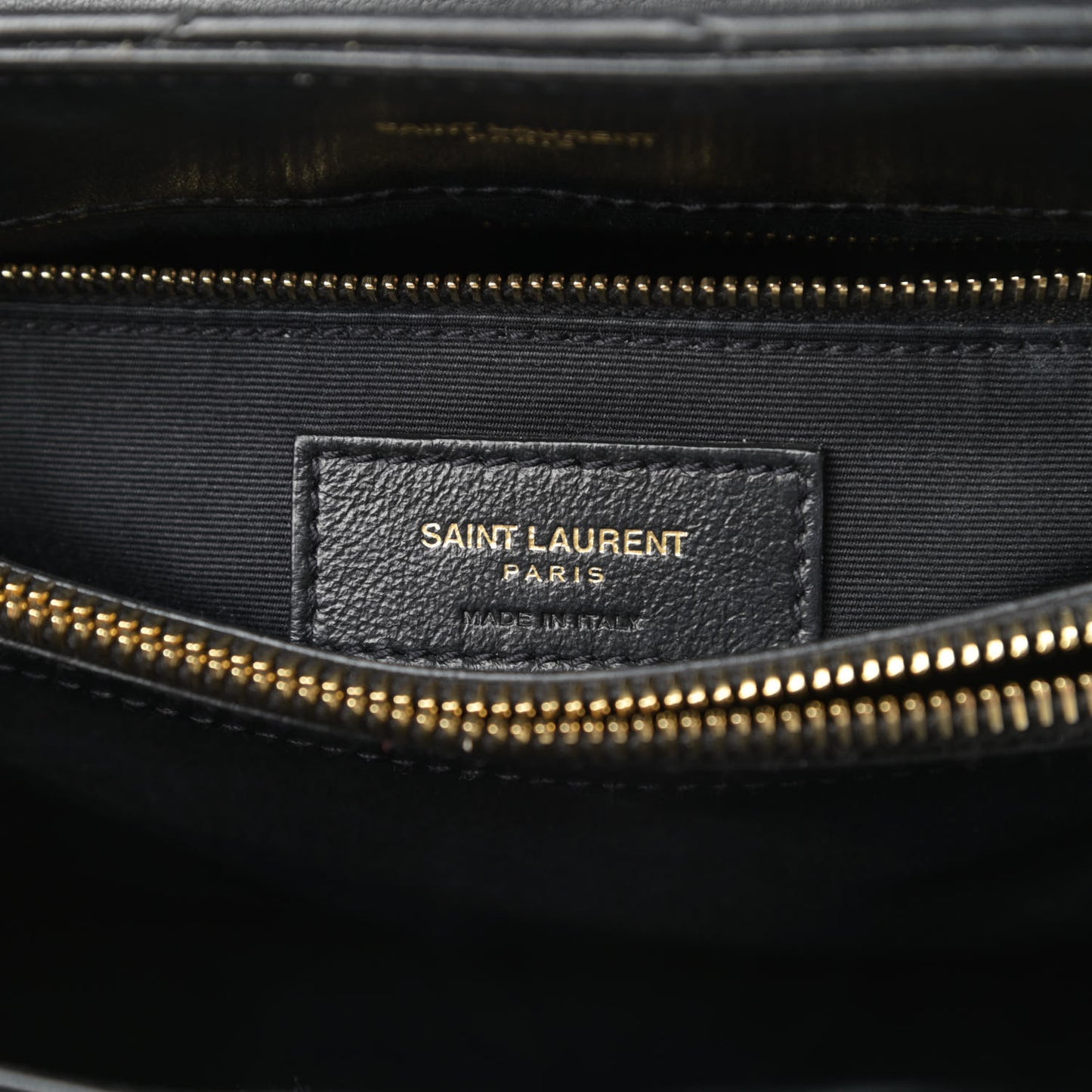 Calfskin Y Quilted Monogram Medium Loulou Chain Satchel Black