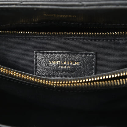 Saint Laurent Calfskin Y Quilted Monogram Medium Loulou Chain Satchel Black 6 of 17