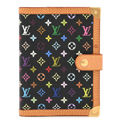 Louis Vuitton Monogram Multicolor Small Ring Agenda Cover Black 1 of 9