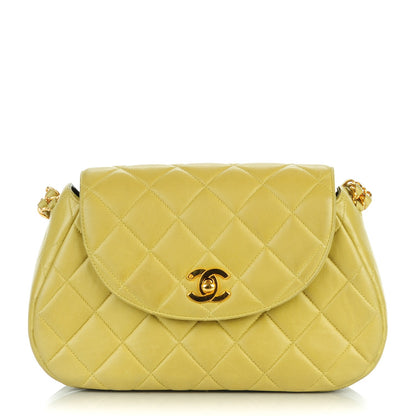Chanel Lambskin Quilted Shoulder Flap Bag Green 1 of 11