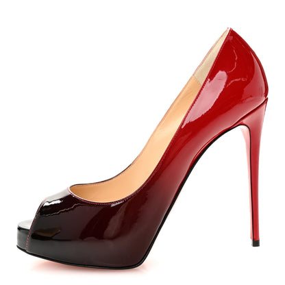 Christian Louboutin Patent Degrade New Very Prive 120 Pumps 37 Black Red 1 of 8