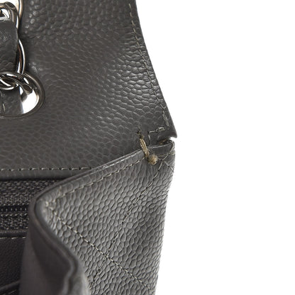 Chanel Caviar Quilted Maxi Single Flap Grey 10 of 14