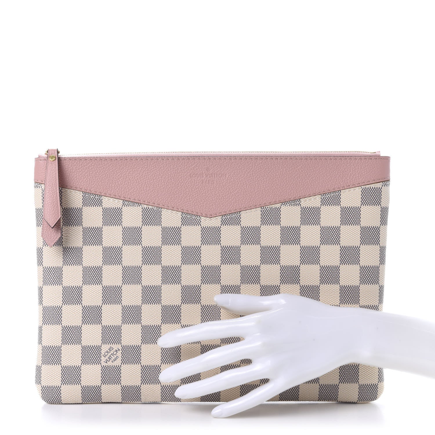 Louis Vuitton Damier Azur Daily Pouch Rose Poudre 2 of 10