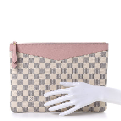 Louis Vuitton Damier Azur Daily Pouch Rose Poudre 2 of 10