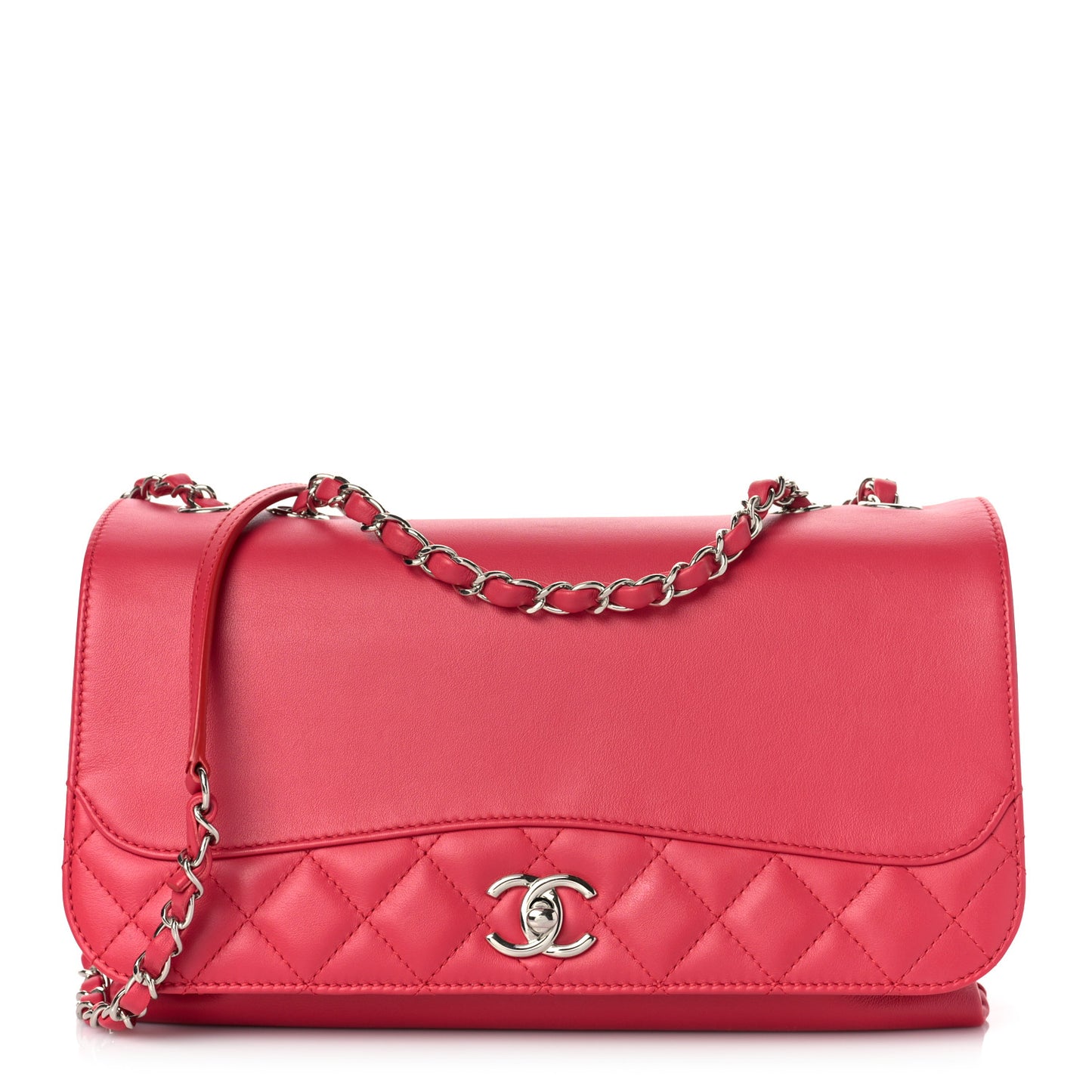 Calfskin Jumbo Tramezzo Flap Red