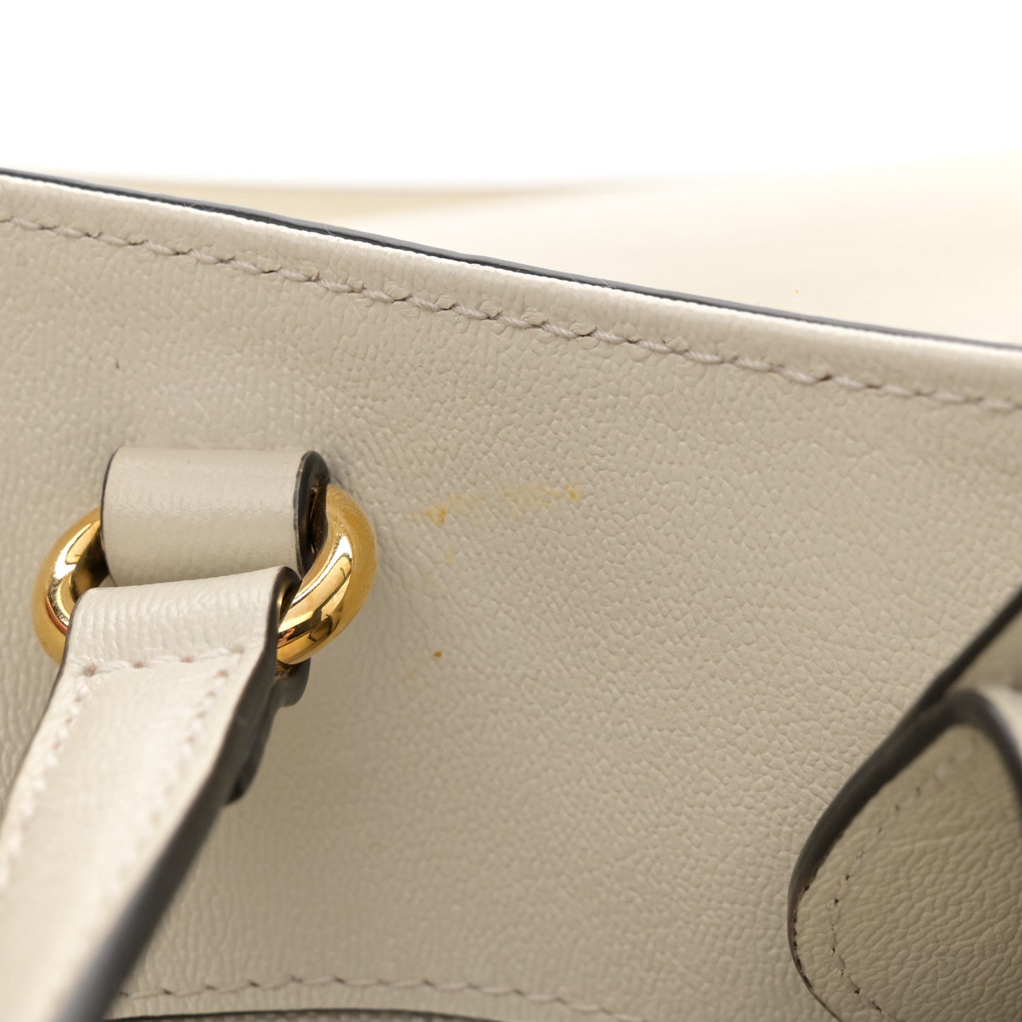 New Sakai Calfskin Lux Large Horsebit 1955 Tote Bag Mystic White