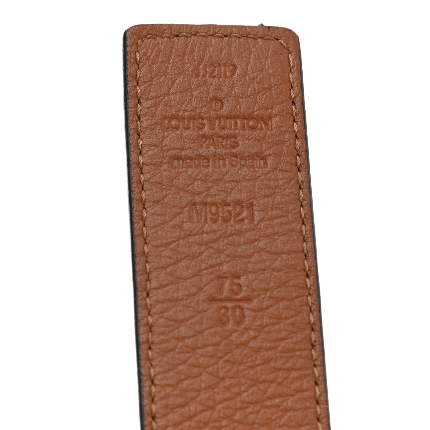 Calfskin 30mm LV Initiales Belt 75 30 Black