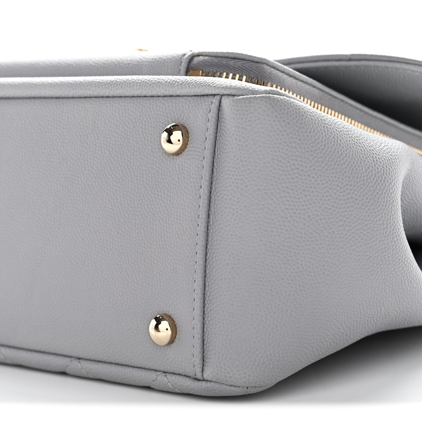 Caviar Quilted Large Business Affinity Flap Grey
