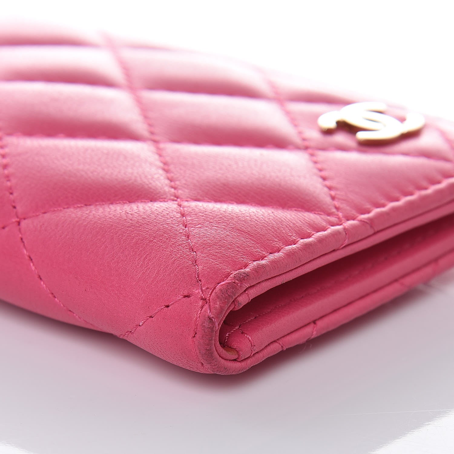 Chanel Lambskin Quilted Passport Holder Fuchsia 6 of 13