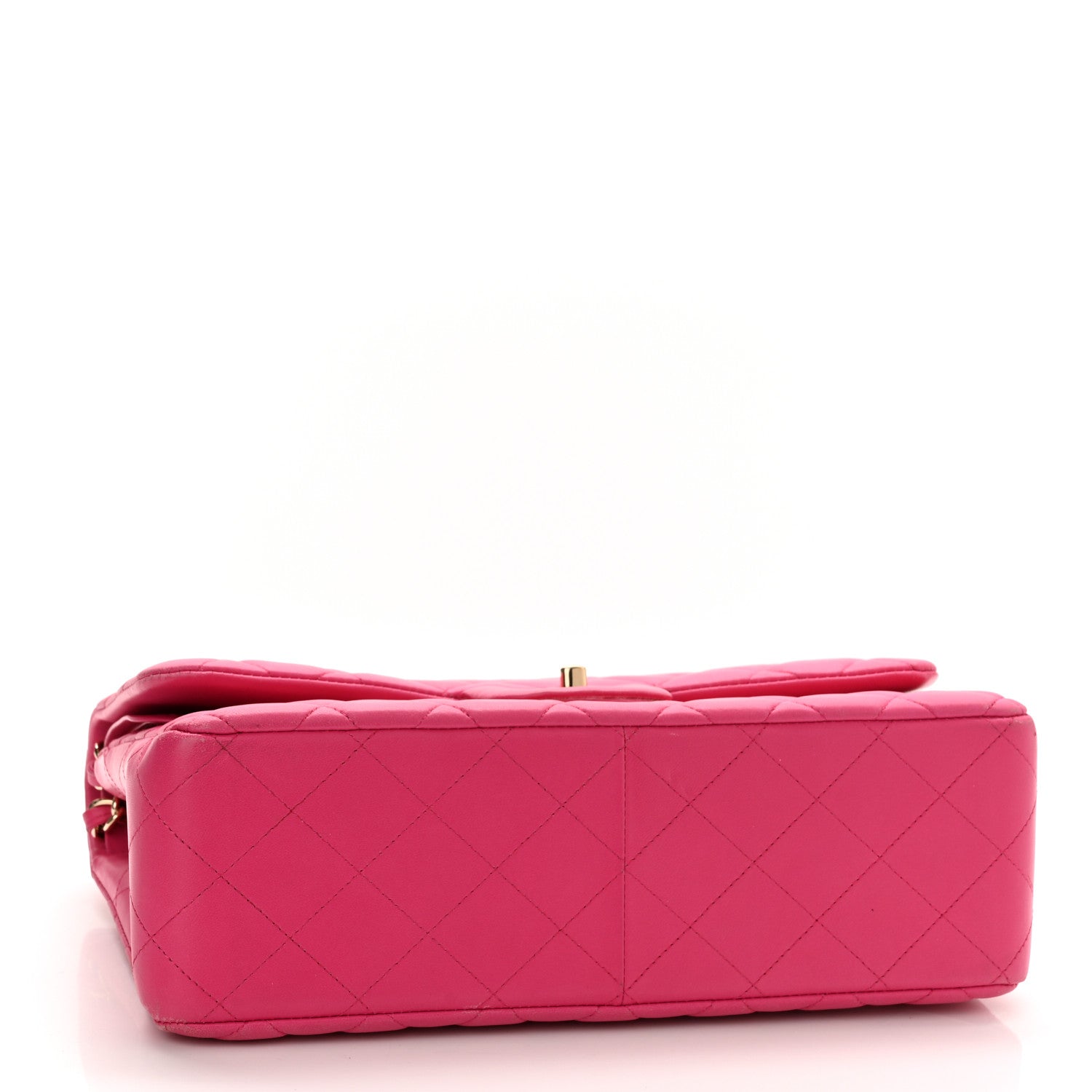 Chanel Lambskin Quilted Jumbo Double Flap Dark Pink 4 of 12