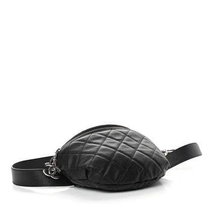 Chanel Grained Calfskin Quilted Waist Belt Bag Black 4 of 11