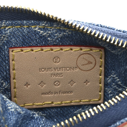 Louis Vuitton Monogram Denim Key Pouch Denim Blue 6 of 6