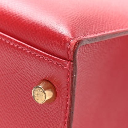 Hermes Epsom Kelly Sellier 32 Rouge Casaque 13 of 23