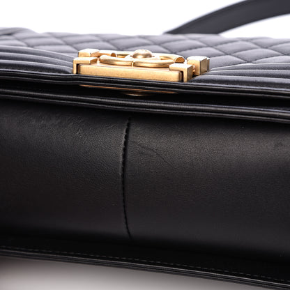 Chanel Calfskin Quilted Medium Boy Flap Black 10 of 12