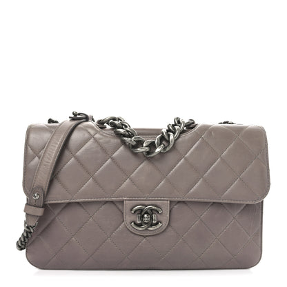 Chanel Glazed Calfskin Quilted Large Perfect Edge Flap Light Pink 1 of 10