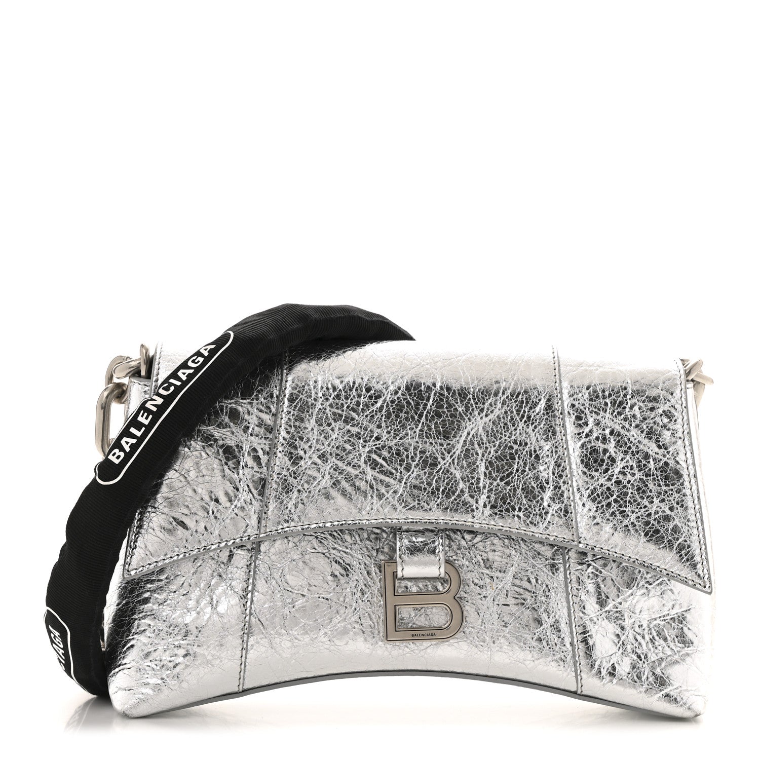 Balenciaga Metallic Calfskin Downtown Chain Shoulder Bag XS Silver 1 of 12