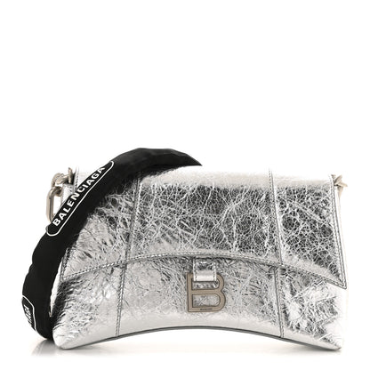 Balenciaga Metallic Calfskin Downtown Chain Shoulder Bag XS Silver 1 of 12