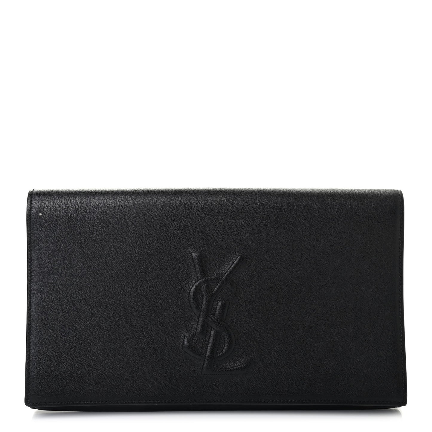 Calfskin Monogram Large Belle De Jour Clutch Black