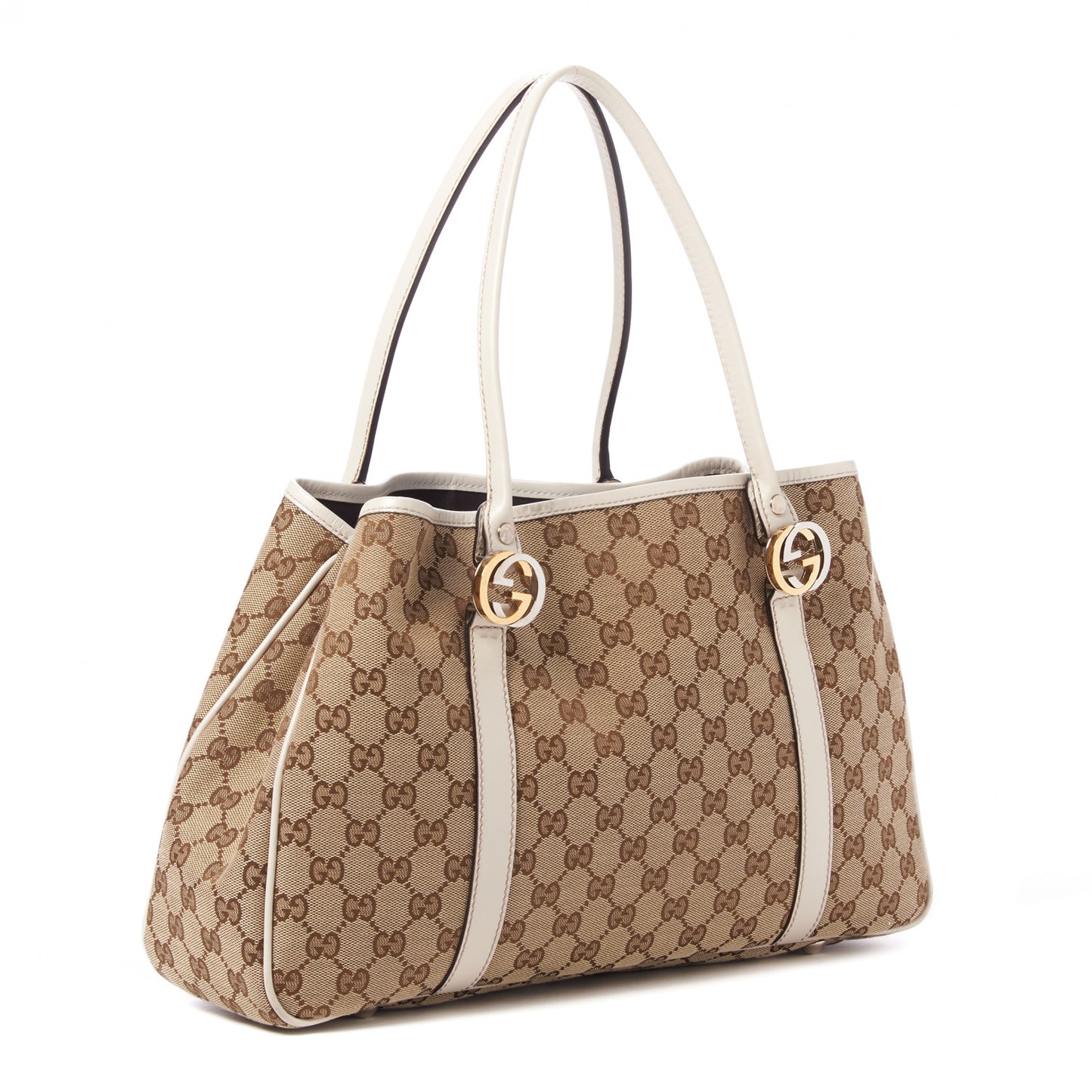 Monogram Medium Twins Tote Off White