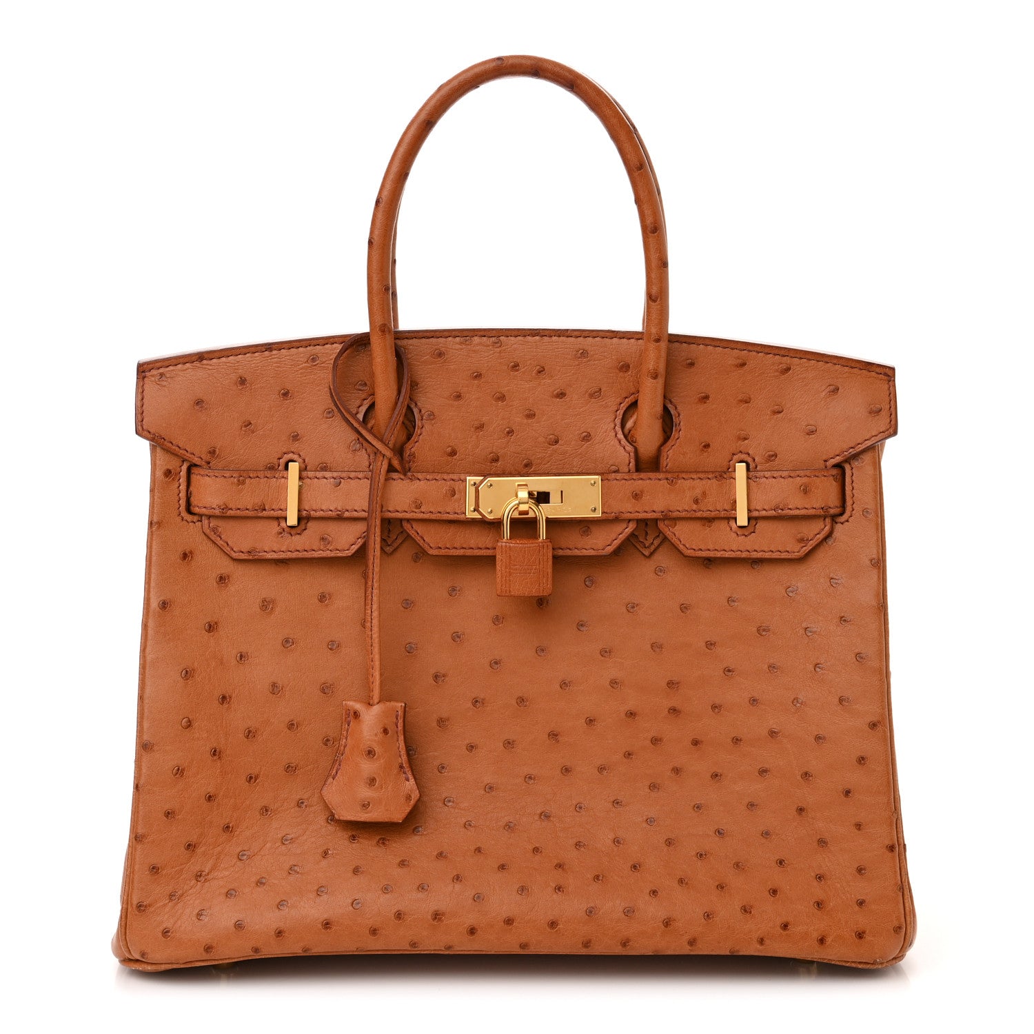 Hermes Ostrich Birkin 30 Gold 1 of 10
