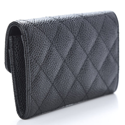 Chanel Caviar Quilted Flap Card Holder Black 3 of 9