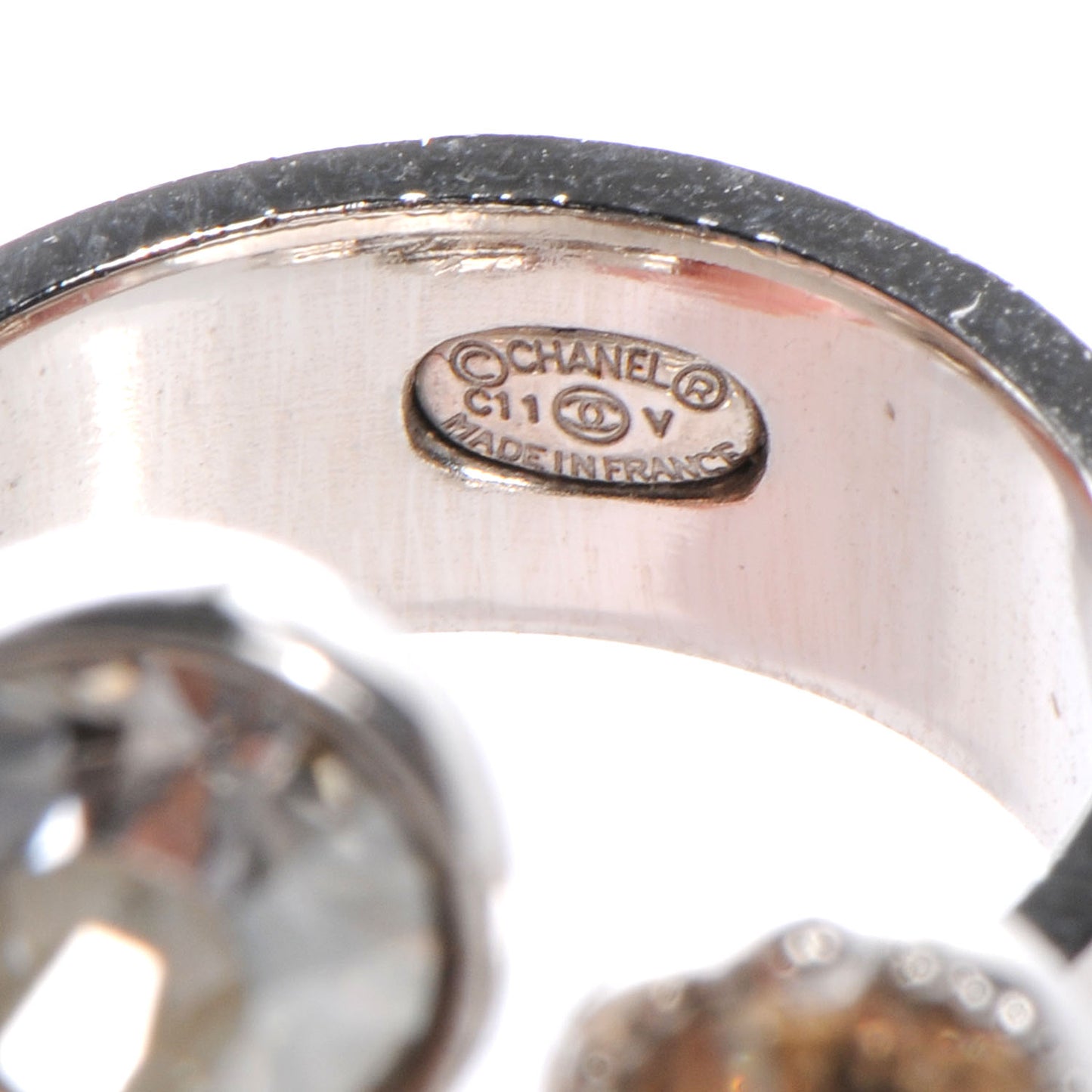 Crystal CC Ring Silver 6.5