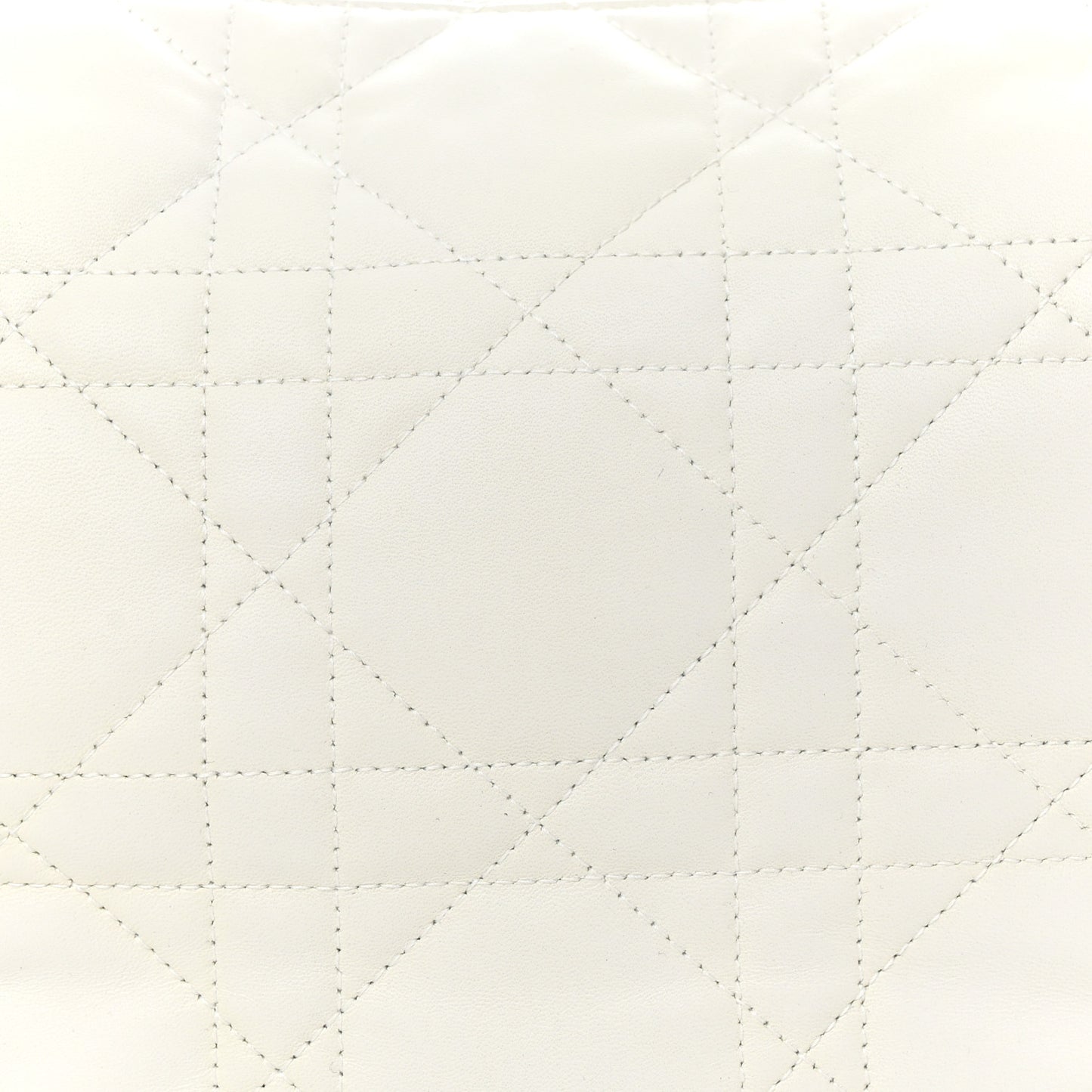 Lambskin Cannage Medium Dior Vibe Hobo Bag White