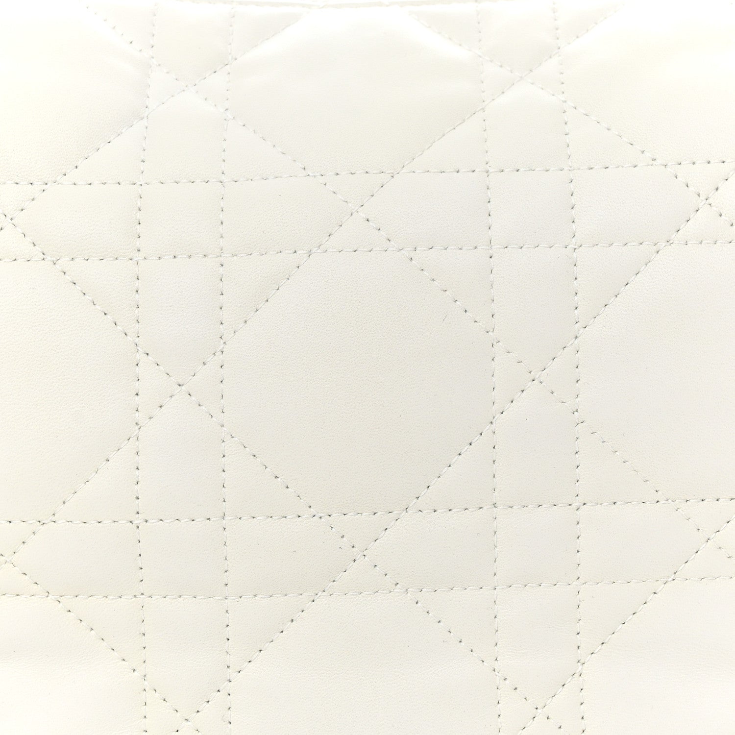 Christian Dior Lambskin Cannage Medium Dior Vibe Hobo Bag White 8 of 13