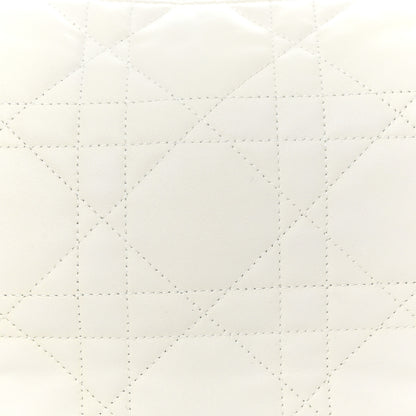 Christian Dior Lambskin Cannage Medium Dior Vibe Hobo Bag White 8 of 13