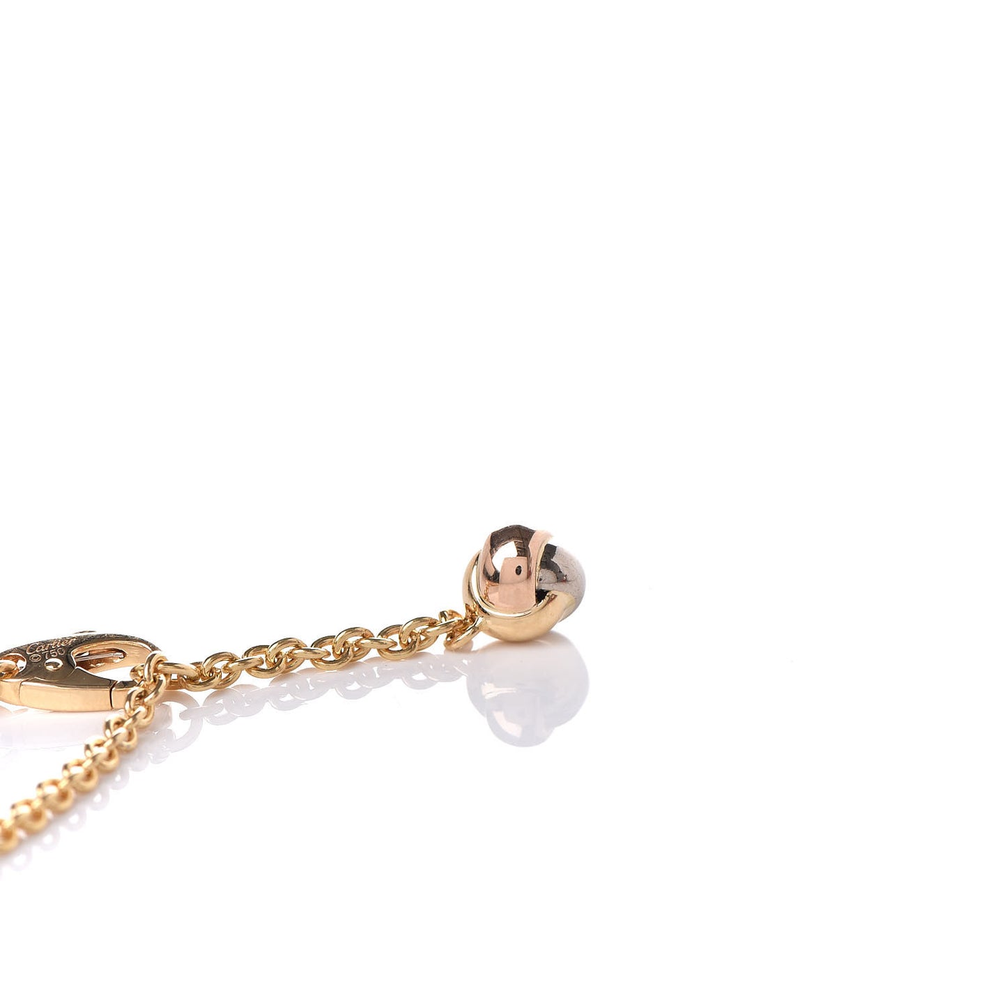18K Yellow White Pink Gold Trinity Ball Bracelet