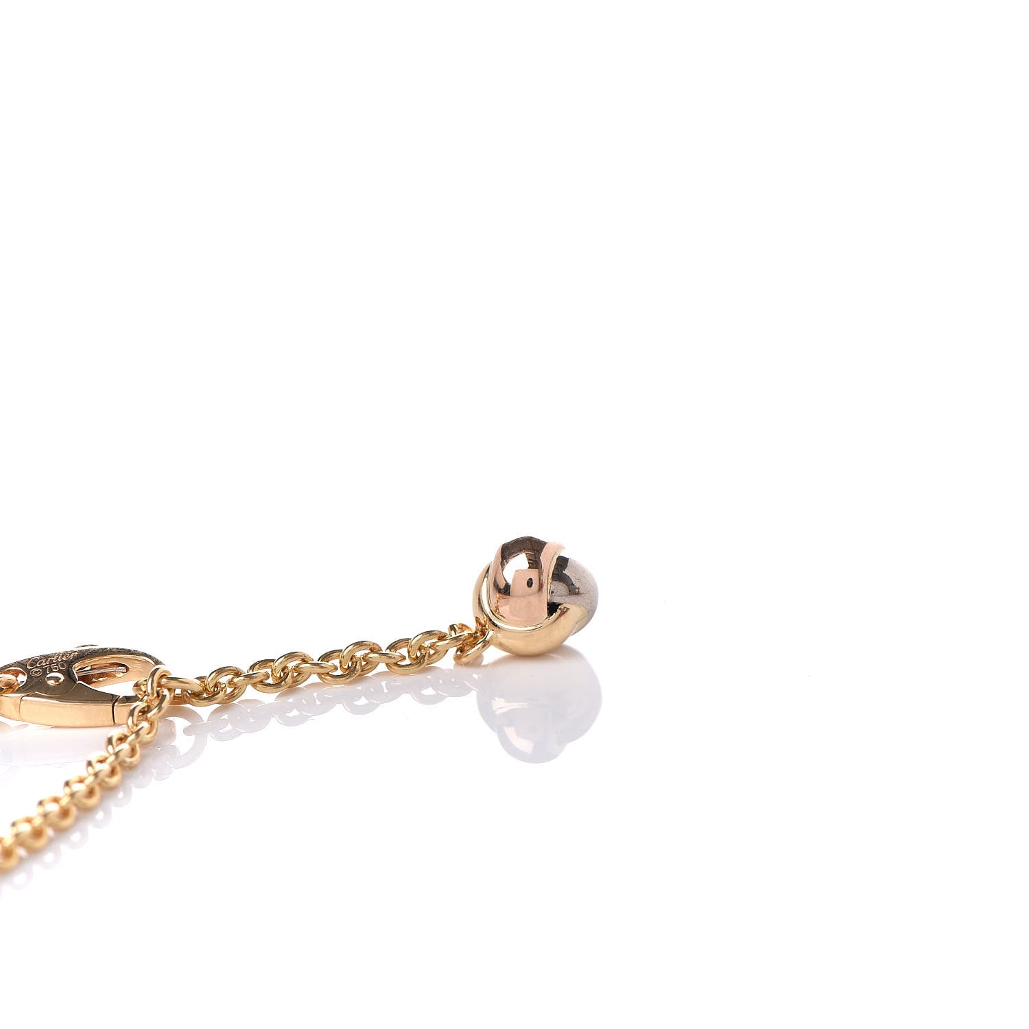 Cartier 18K Yellow White Pink Gold Trinity Ball Bracelet 5 of 5