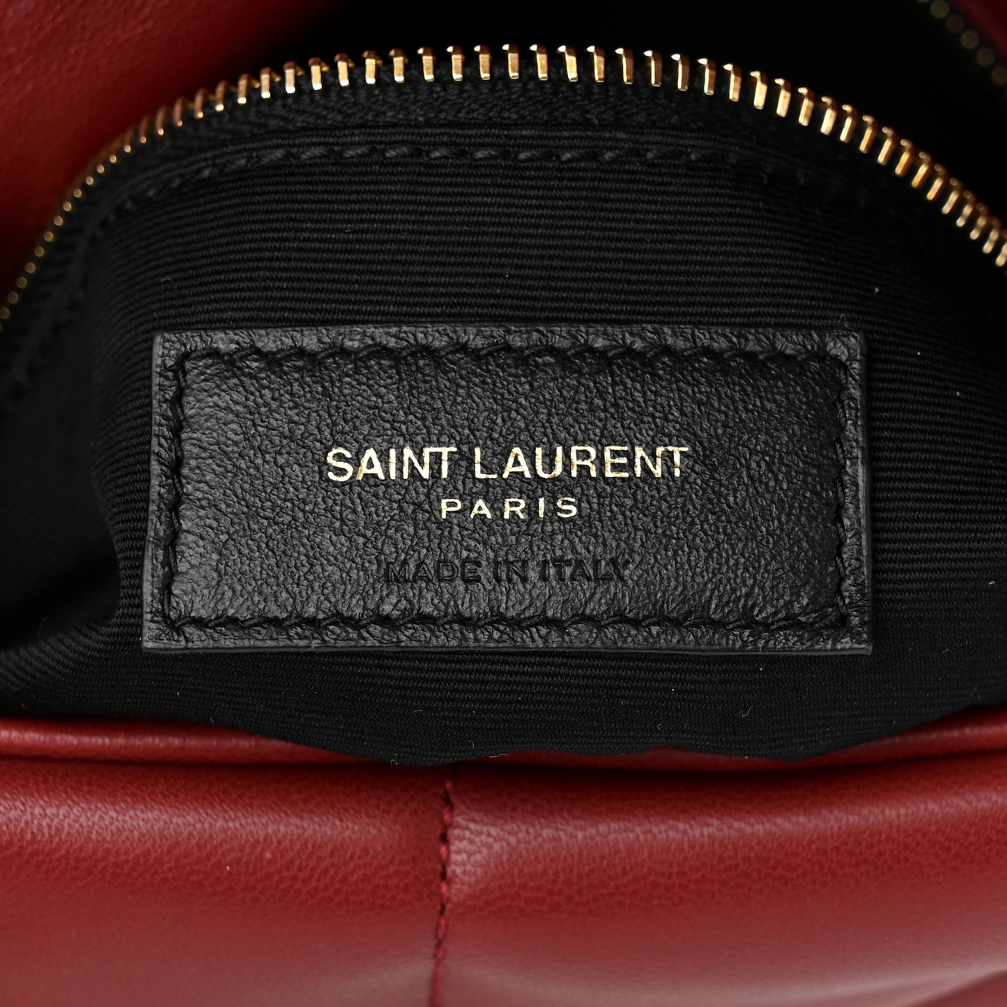 Lambskin Quilted Small Loulou Puffer Monogram Chain Satchel Red