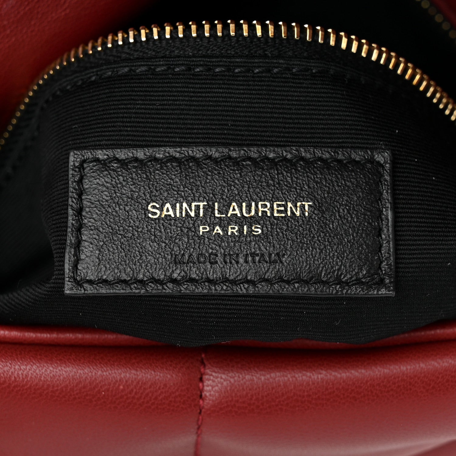 Saint Laurent Lambskin Quilted Small Loulou Puffer Monogram Chain Satchel Red 6 of 10