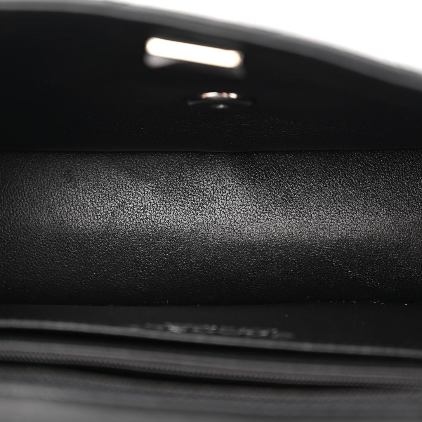 Lambskin Quilted Mini Rectangular Flap Black