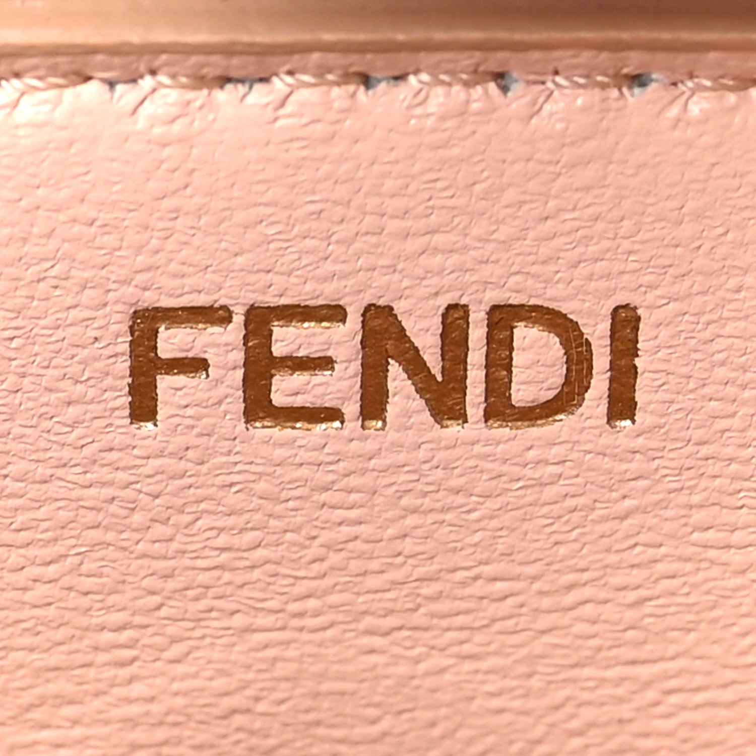 Fendi Vitello King Luxor Shiny Nappa Medium Peekaboo I SEE U East West Satchel Verde Light Rose 6 of 7