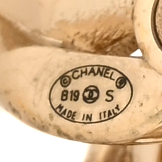 Chanel Chain Crystal CC Brooch Gold 3 of 4