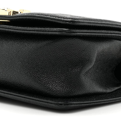 Chanel Caviar Chevron Quilted Small Boy Flap Black 8 of 10