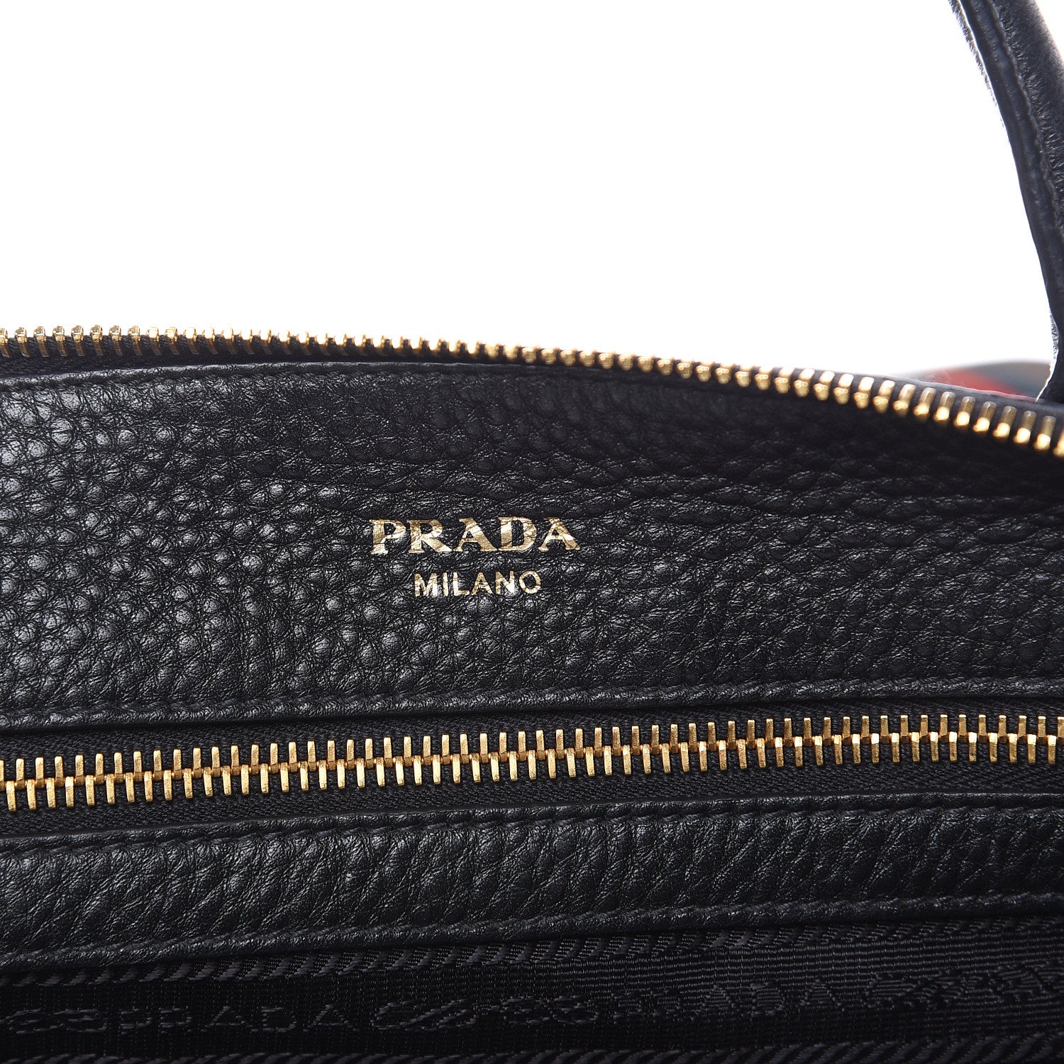 Prada Vitello Daino Tote Black 6 of 10