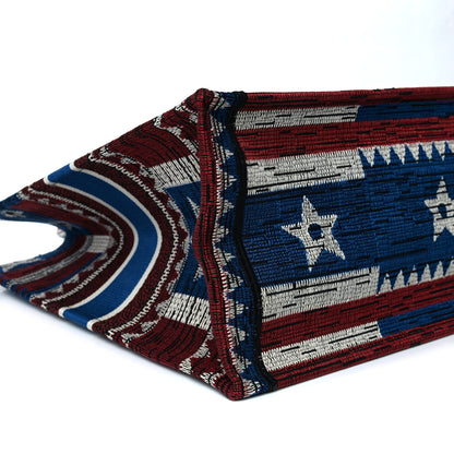 Christian Dior Canvas Embroidered Exclusive Union Jack Book Tote Blue Multicolor 6 of 11