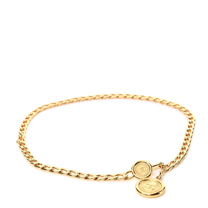 Chanel Metal Chain CC Medallion Belt Gold 1 of 3