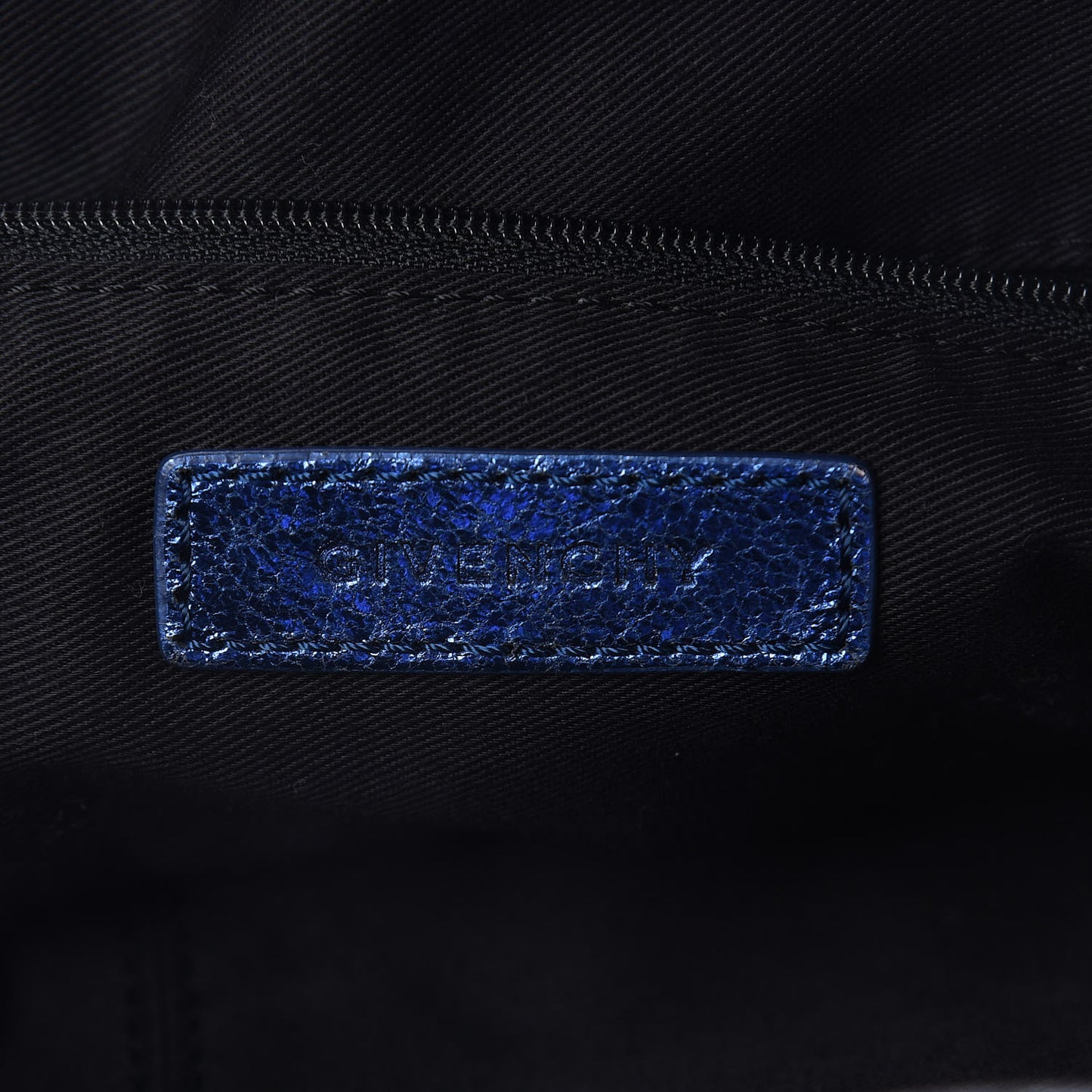 Metallic Calfskin Small Nightingale Blue