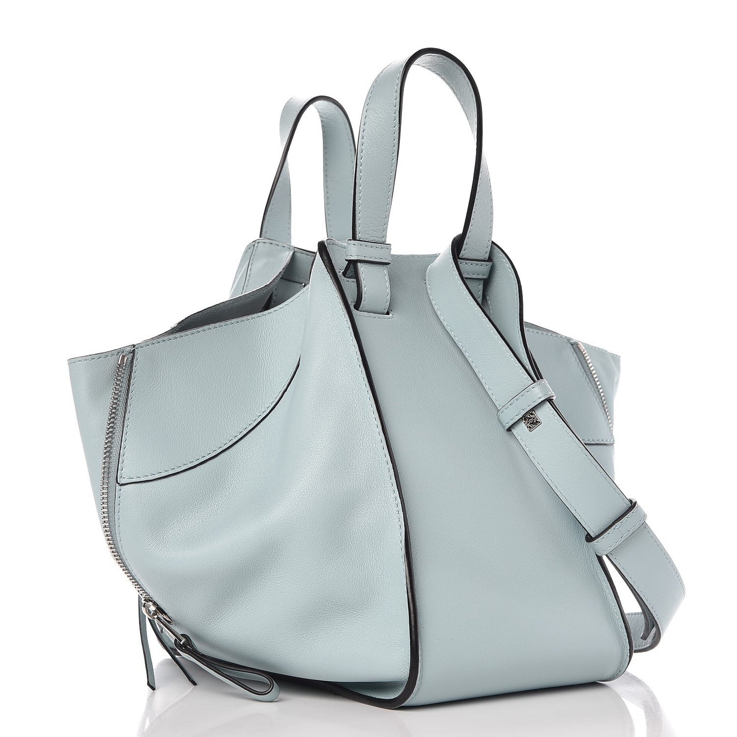 Calfskin Small Hammock Shoulder Bag Aqua