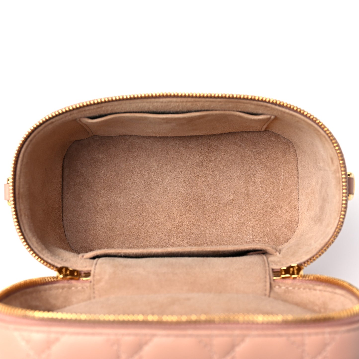 Lambskin Cannage Small Diortravel Vanity Case Pink