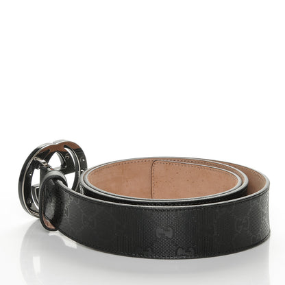 Gucci Imprime Monogram Interlocking G Belt 105 42 Black 3 of 8