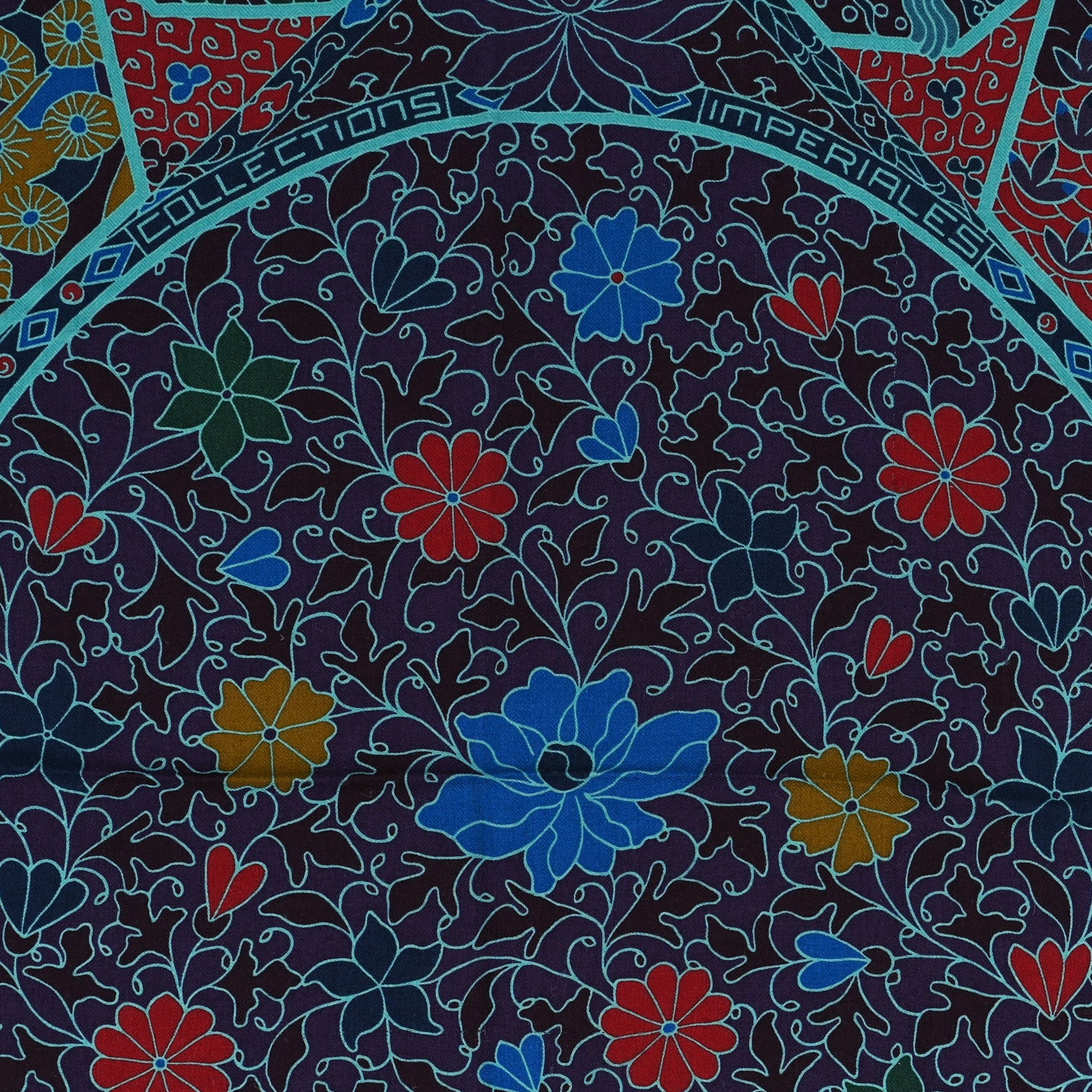Hermes Cashmere Silk Collections Imperiales Shawl 140 3 of 3